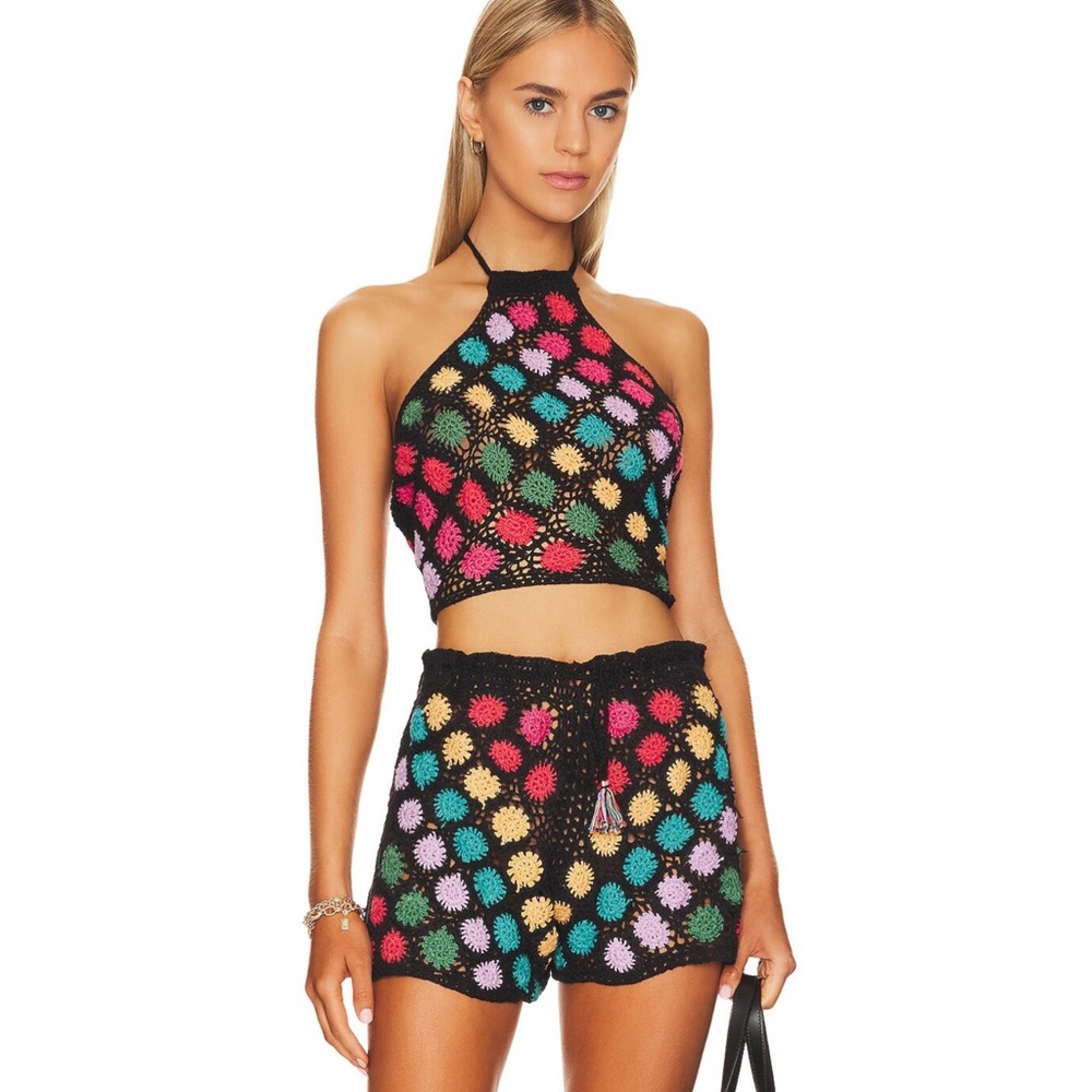 Agua Bendita Spritz Top & Lula Short Crochet Coverup Set
